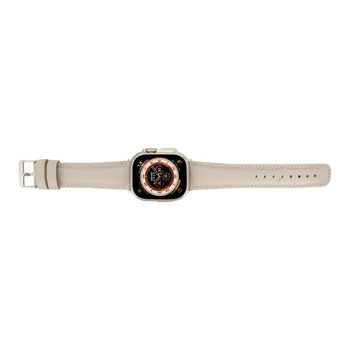 Jackson Leather Bands for Apple Watch 9, Ultra 2 & SE in brown genuine leather with stainless steel buckle for a stylish look
