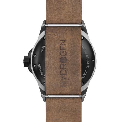 Otto Chrono Silver Black Nato watch with stainless steel case and black nylon strap, featuring a modern chronograph design.