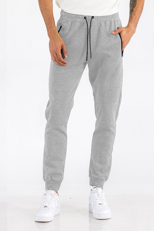 Heathered Cotton Sweats J111 in soft gray with relaxed fit and comfortable waistband, ideal for casual and lounge wear.