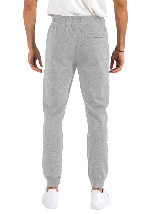 Heathered Cotton Sweats J111 in soft gray with relaxed fit and drawstring waistband, ideal for casual and comfortable wear.