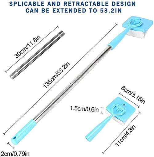 Baseboard Buddy Retractable Household Universal Cleaning Brush Mop with ergonomic handle and adjustable length for versatile cleaning.