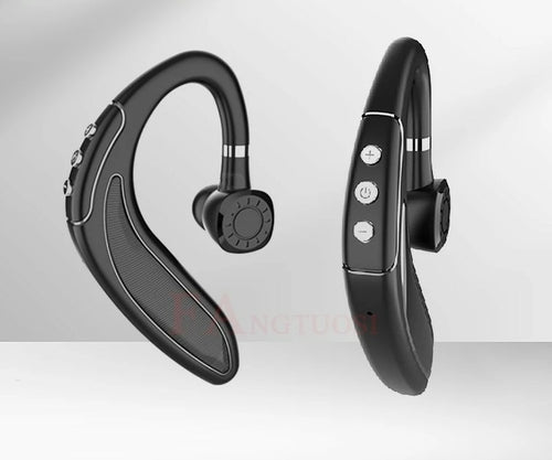 Long Standby Handsfree Wireless Bluetooth 5.0 Headset in black with ergonomic design for comfortable calls and music.