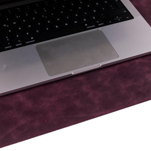 Rawlins Leather Desk Pads in brown, 36x19 and 14.6x31.5 inches, made of genuine leather for protecting and organizing desks.
