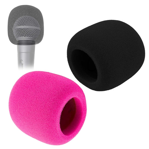 5Core Microphone Cover Soft Foam Windscreen in black, windproof sponge for reducing noise and protecting microphones during recordings